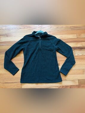 Eddie Bauer Womens Half-Zip Fleece Sweater Pullover - Dark Green Size S